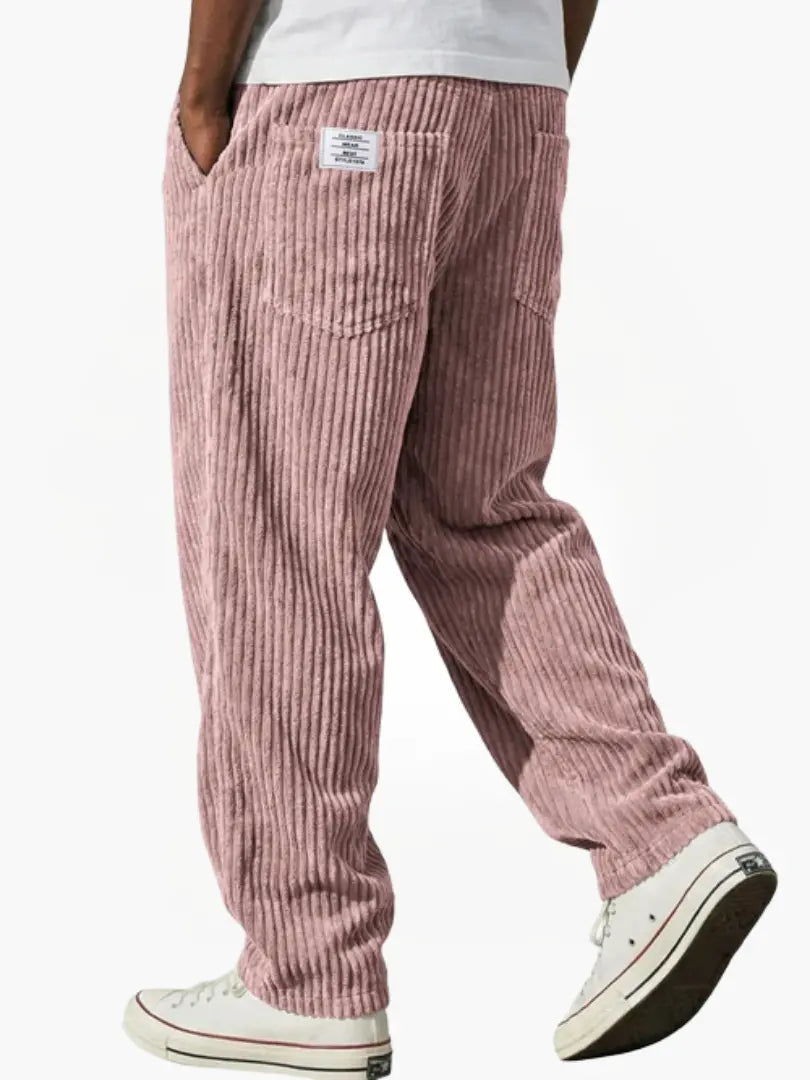 Pepe - Pantalones de pana para hombre con cintura elástica