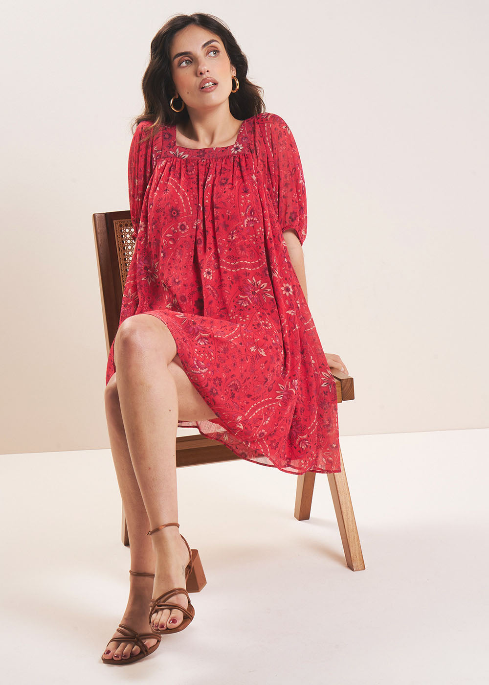 Valentina - Vestido corto estampado