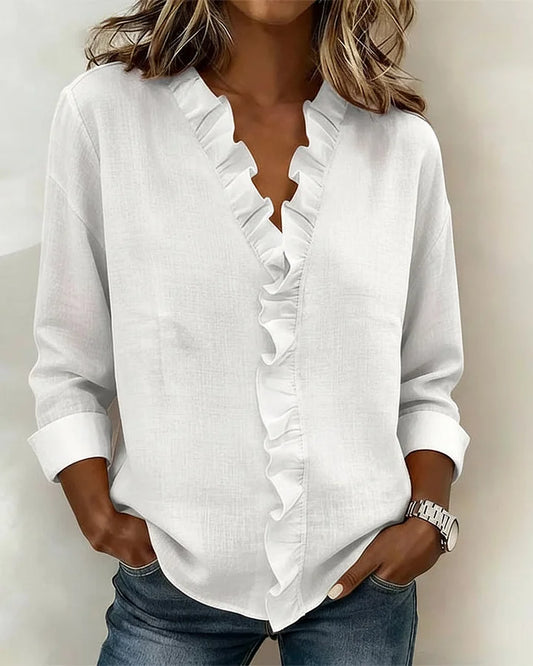 Vanesa - Blusa elegante con cuello en V