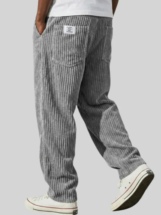 Pepe - Pantalones de pana para hombre con cintura elástica