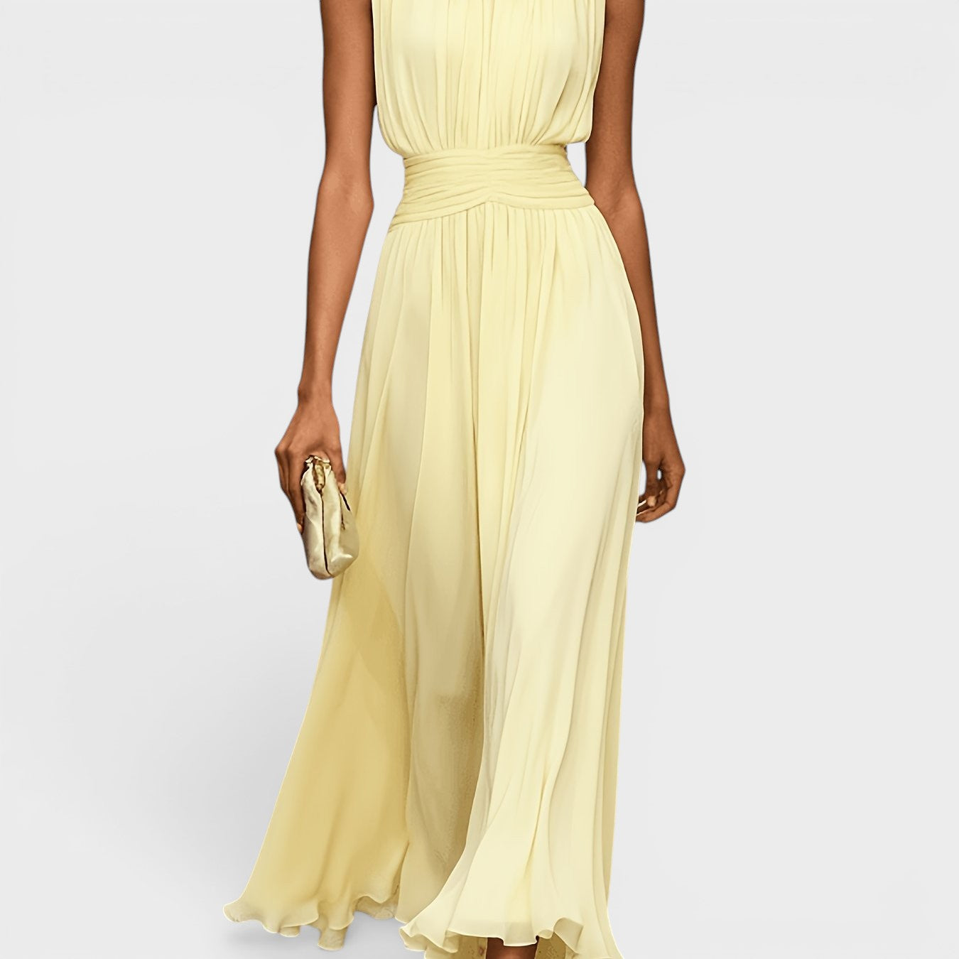 Carlota - Elegante vestido midi de gasa
