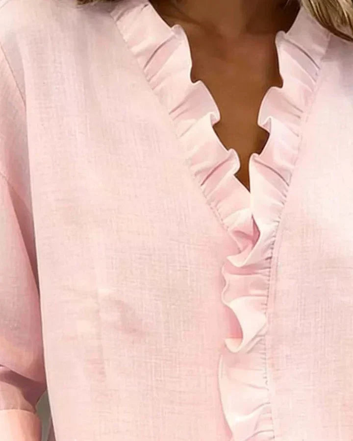 Vanesa - Blusa elegante con cuello en V