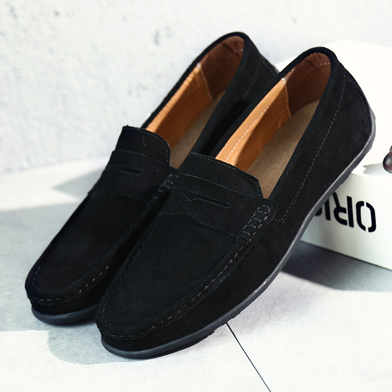 Neo - Mocasines retro de ante para hombre