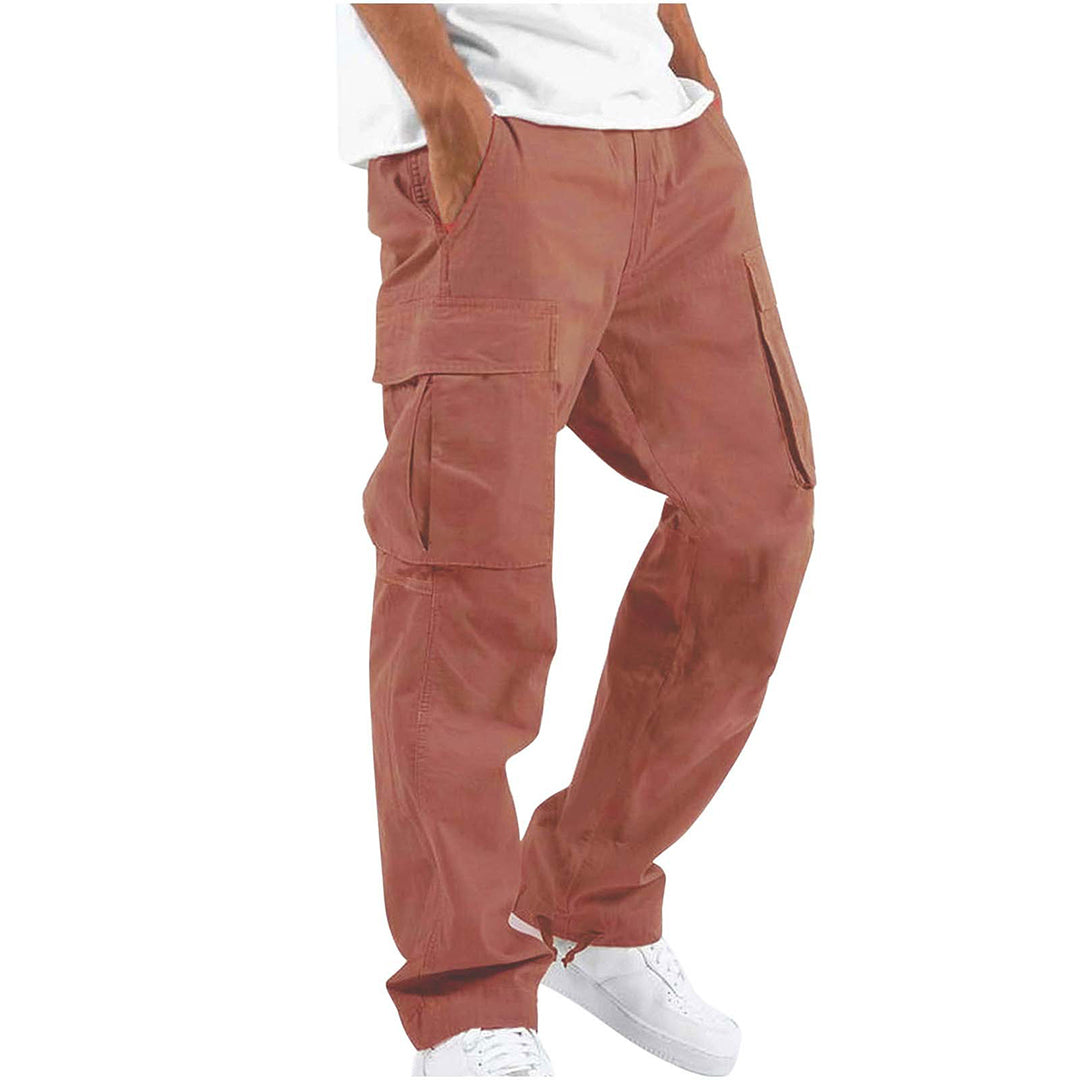Zeplin - Pantalones cargo informales con múltiples bolsillos para hombre