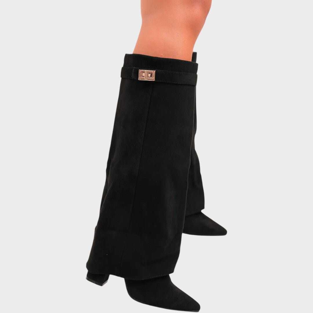 Leire - Botas de Ante con Caña Alta