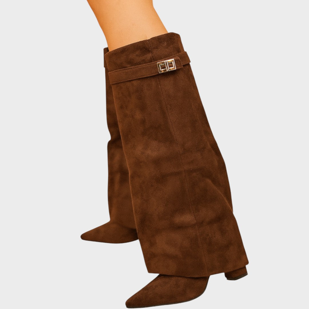 Leire - Botas de Ante con Caña Alta