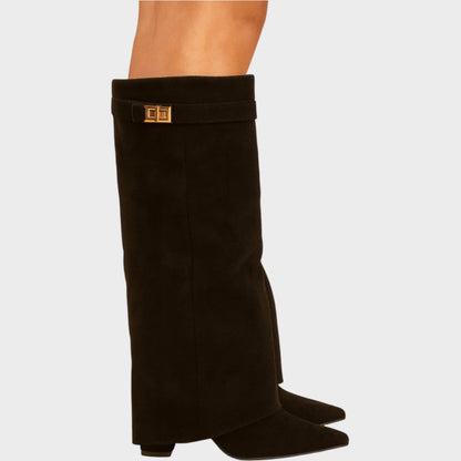 Leire - Botas de Ante con Caña Alta