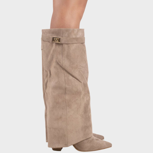 Leire - Botas de Ante con Caña Alta
