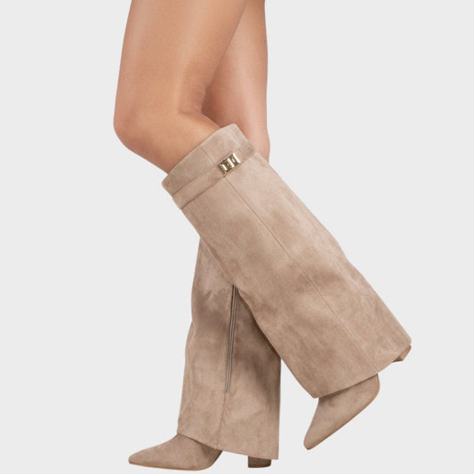 Leire - Botas de Ante con Caña Alta