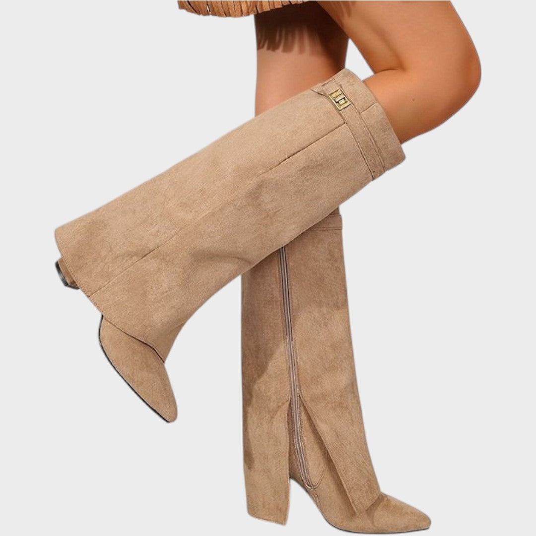 Leire - Botas de Ante con Caña Alta