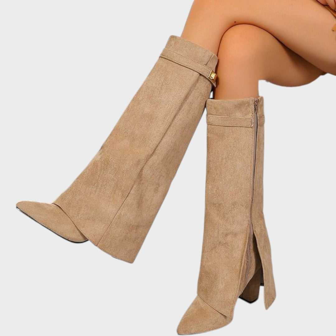 Leire - Botas de Ante con Caña Alta