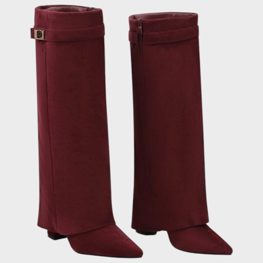 Leire - Botas de Ante con Caña Alta
