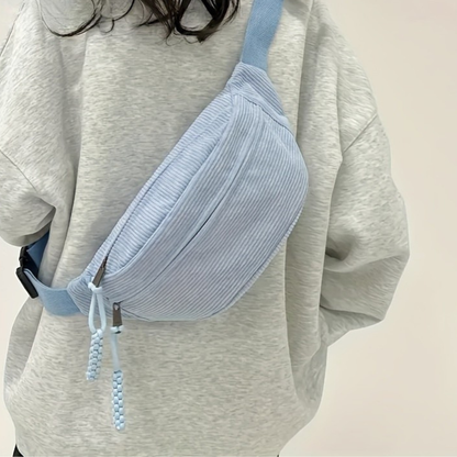 Penelope - Bolso bandolera de terciopelo acanalado