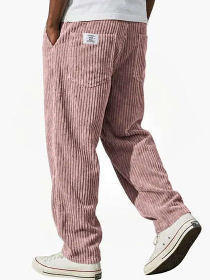 Pepe - Pantalones de pana para hombre con cintura elástica