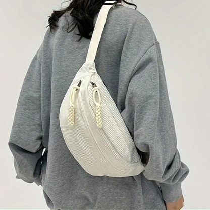 Penelope - Bolso bandolera de terciopelo acanalado
