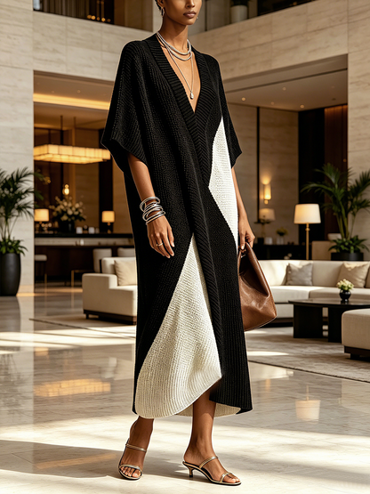 Vera - Vestido en ébano y marfil