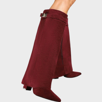 Leire - Botas de Ante con Caña Alta