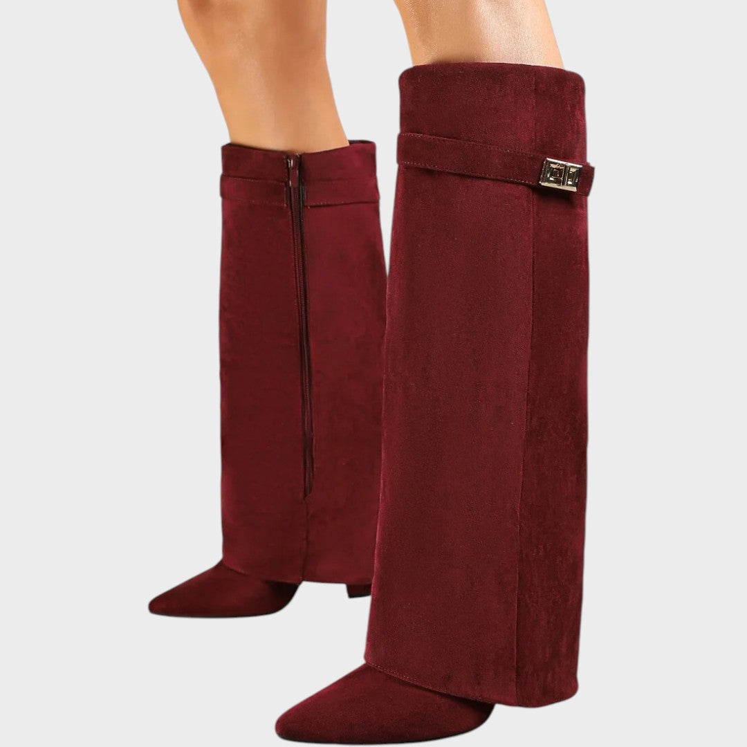 Leire - Botas de Ante con Caña Alta