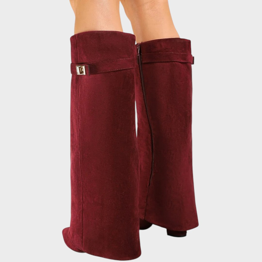 Leire - Botas de Ante con Caña Alta