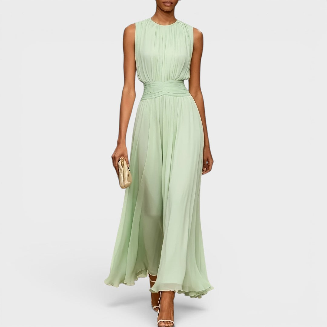 Carlota - Elegante vestido midi de gasa