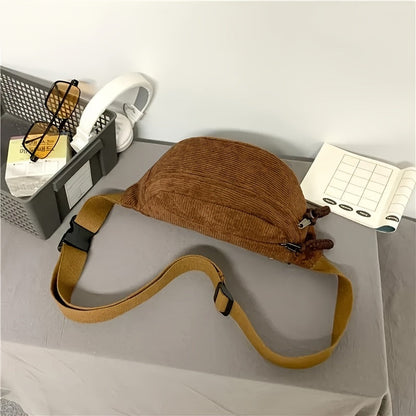 Penelope - Bolso bandolera de terciopelo acanalado