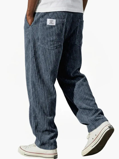 Pepe - Pantalones de pana para hombre con cintura elástica