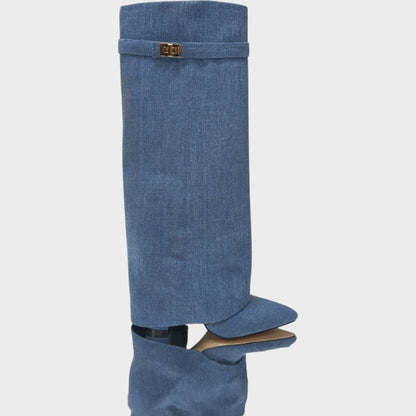 Leire - Botas de Ante con Caña Alta