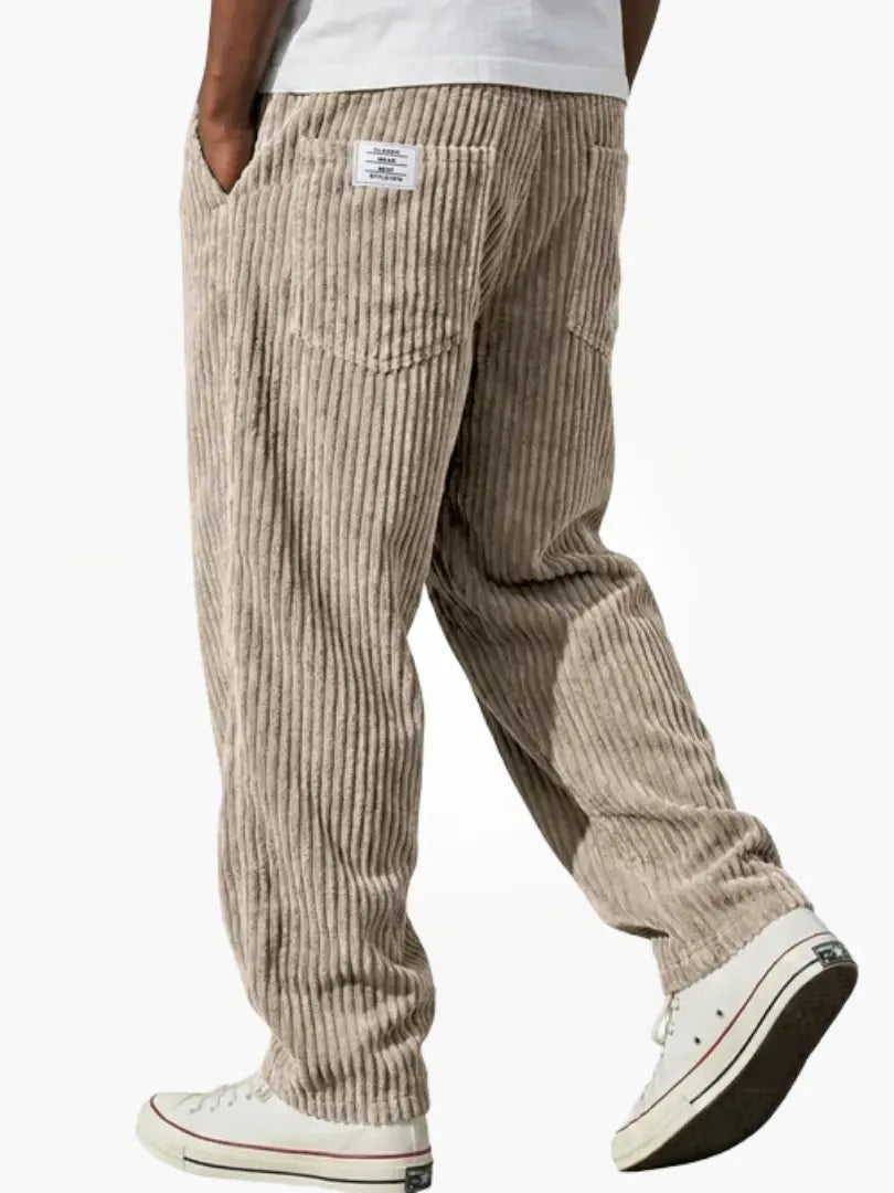 Pepe - Pantalones de pana para hombre con cintura elástica