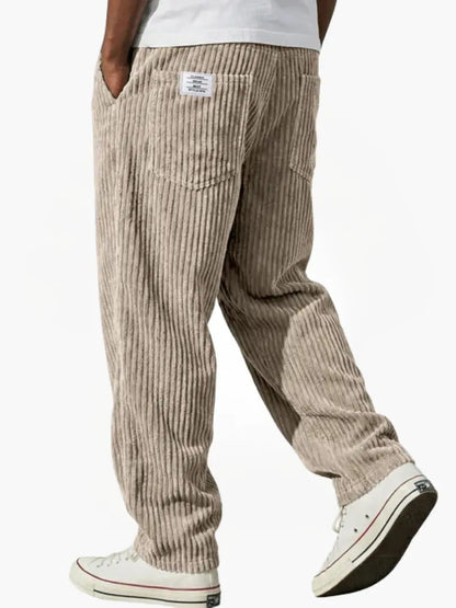 Pepe - Pantalones de pana para hombre con cintura elástica