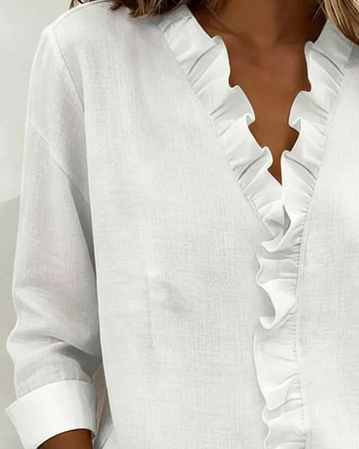 Vanesa - Blusa elegante con cuello en V