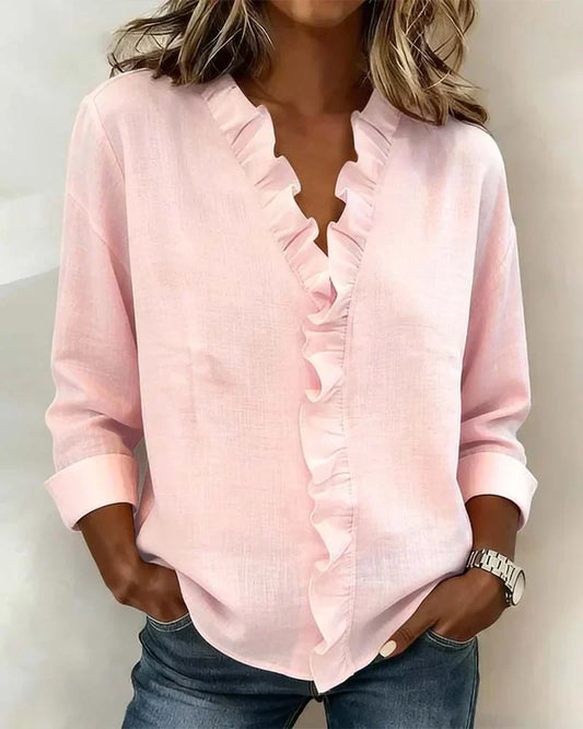 Vanesa - Blusa elegante con cuello en V