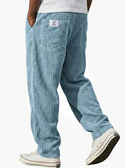 Pepe - Pantalones de pana para hombre con cintura elástica