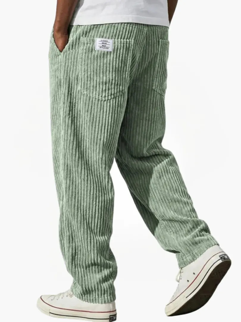 Pepe - Pantalones de pana para hombre con cintura elástica
