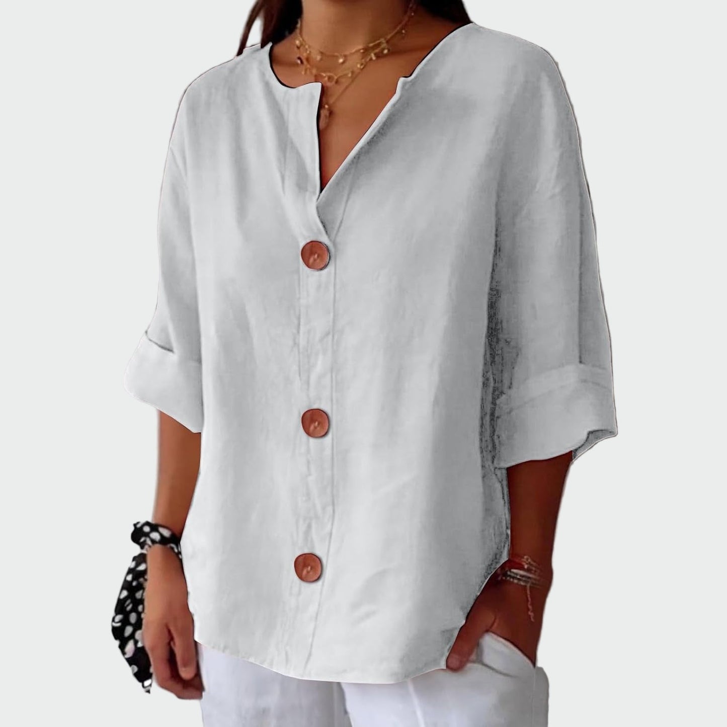 Bea - Blusa Casual con Textura