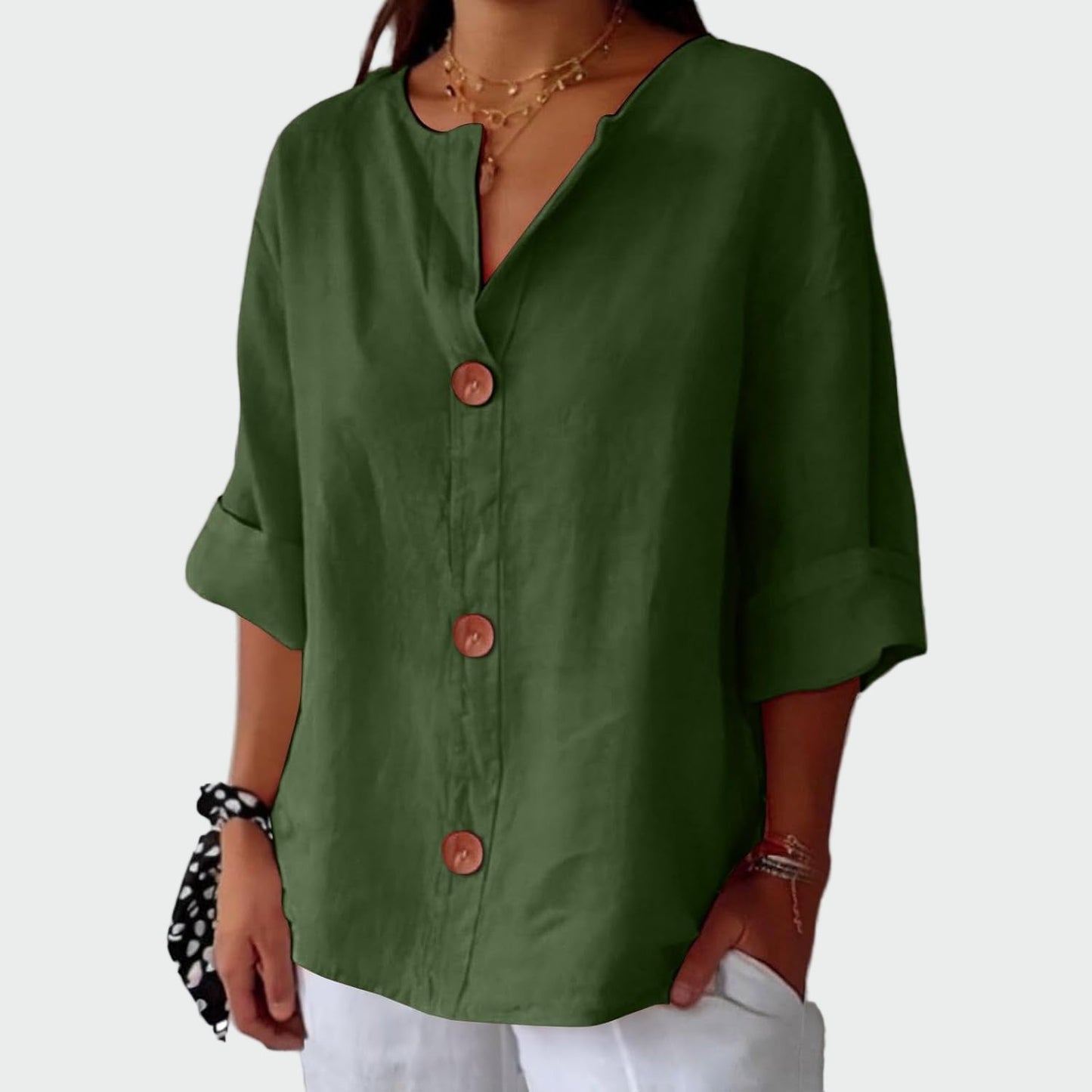 Bea - Blusa Casual con Textura