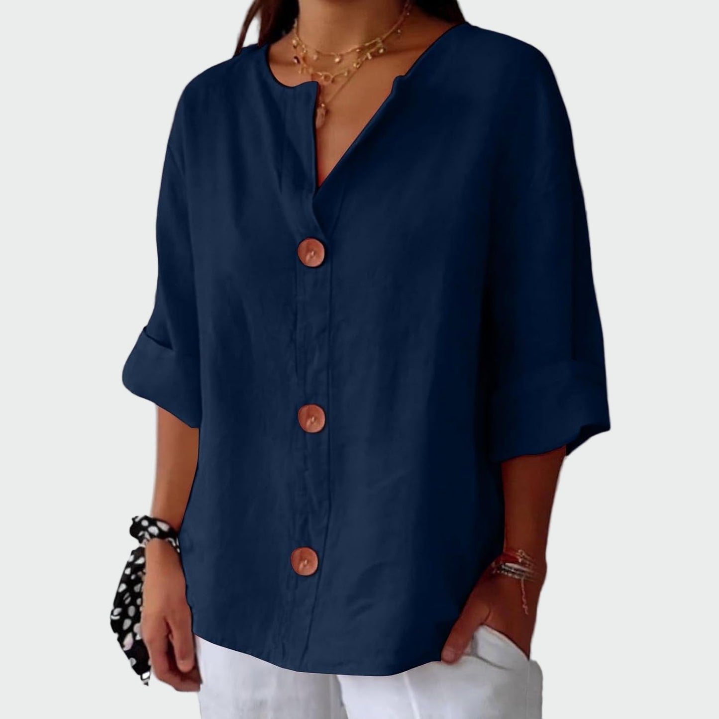 Bea - Blusa Casual con Textura
