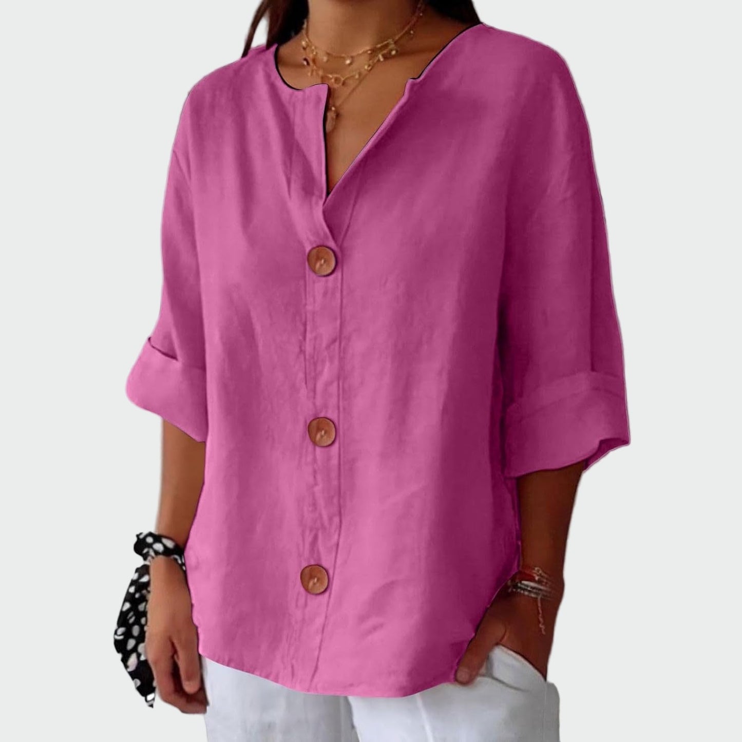 Bea - Blusa Casual con Textura