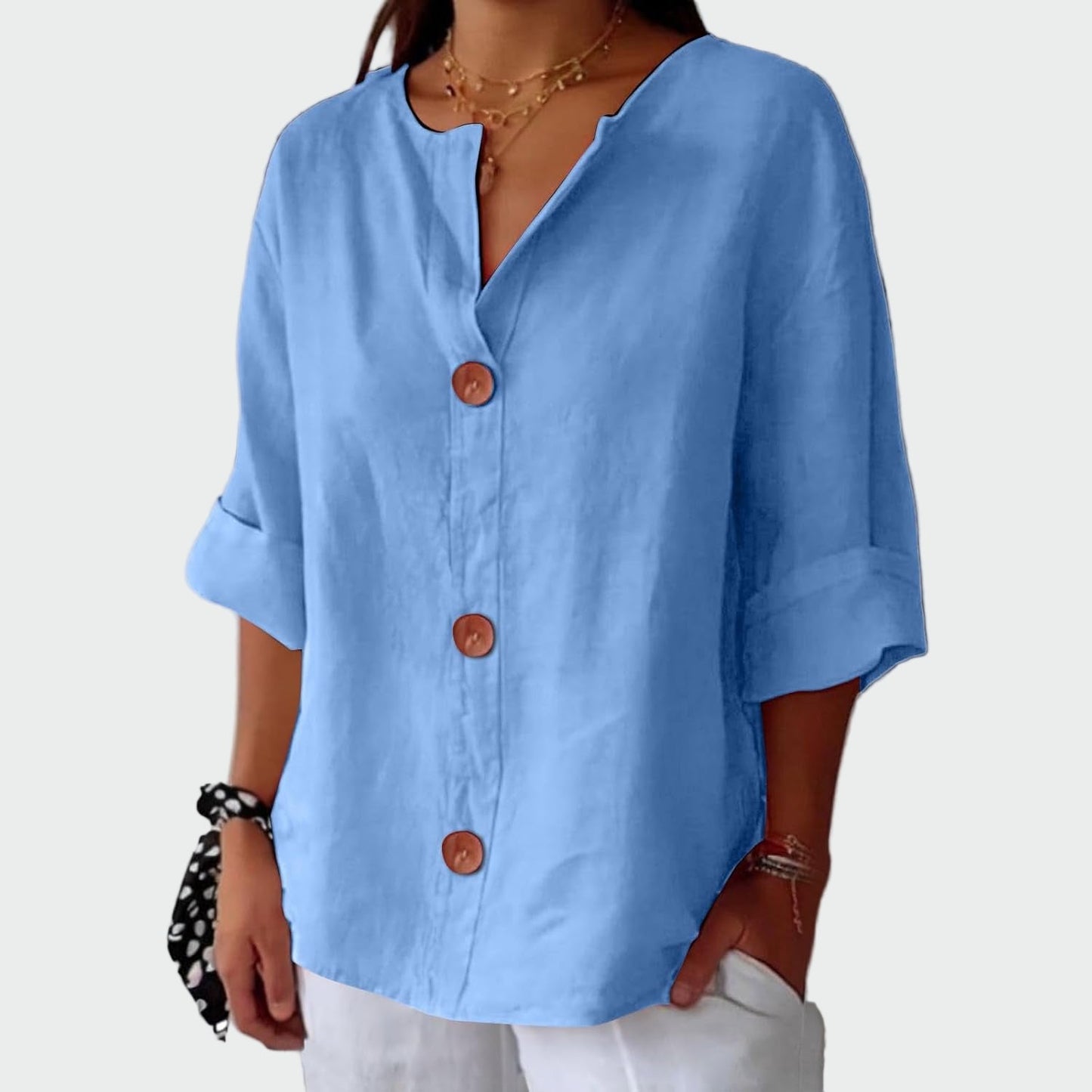 Bea - Blusa Casual con Textura
