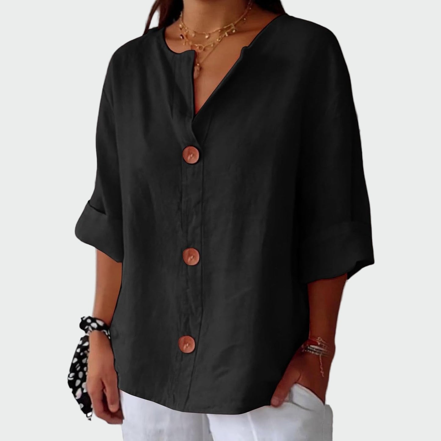 Bea - Blusa Casual con Textura