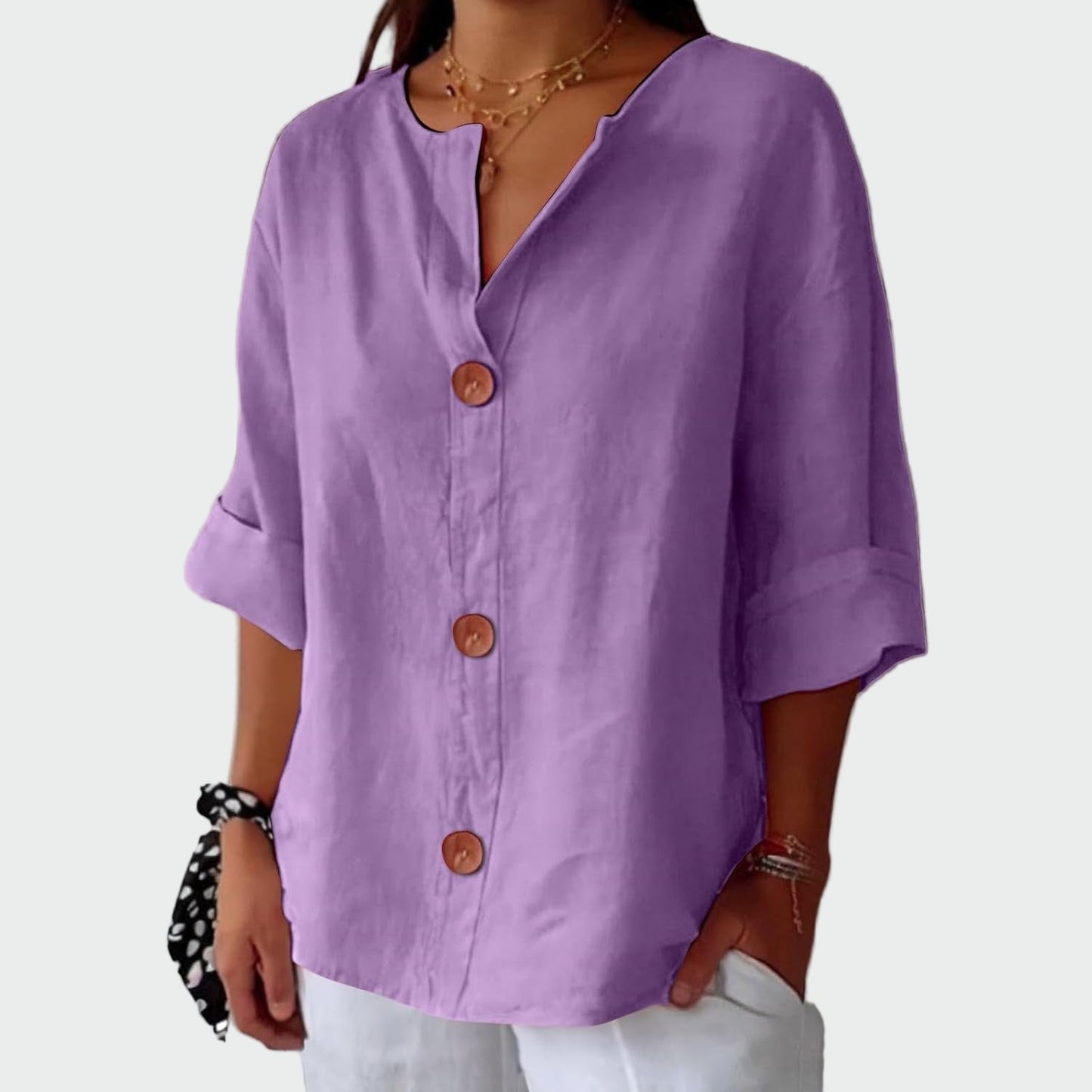 Bea - Blusa Casual con Textura
