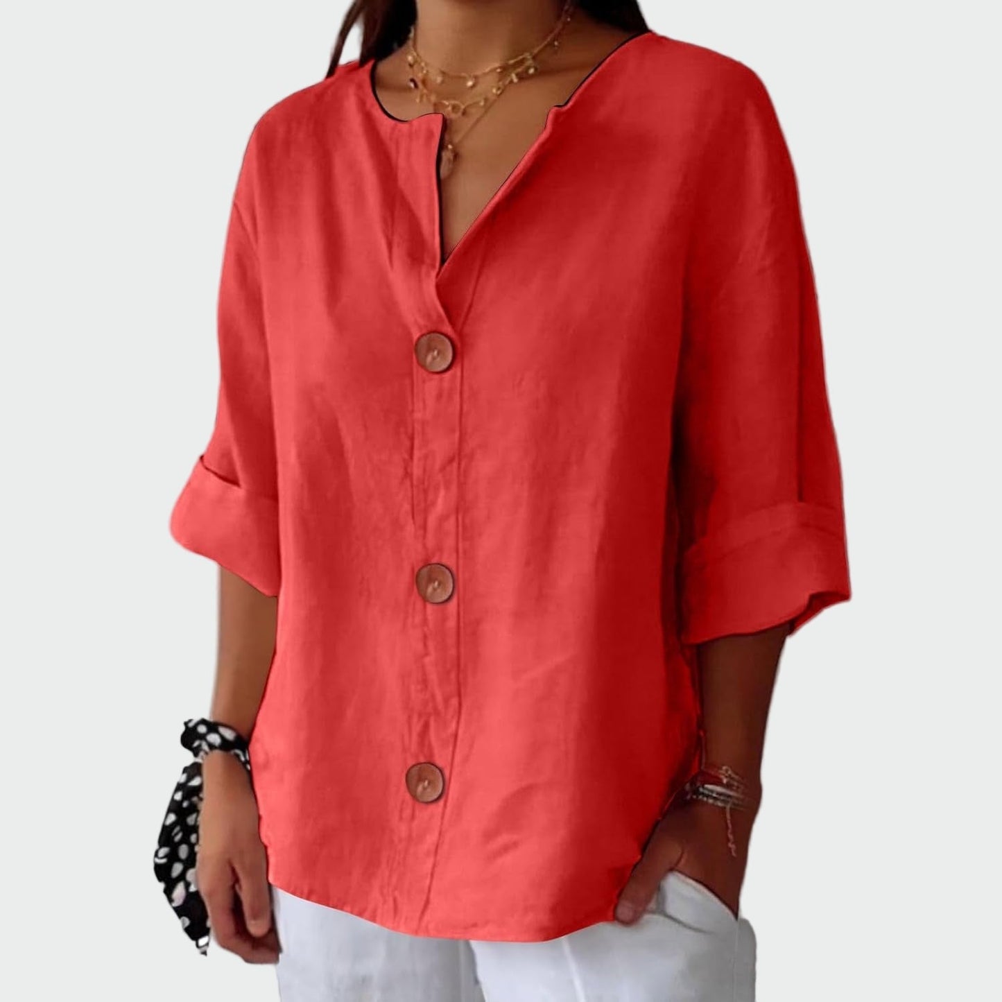 Bea - Blusa Casual con Textura