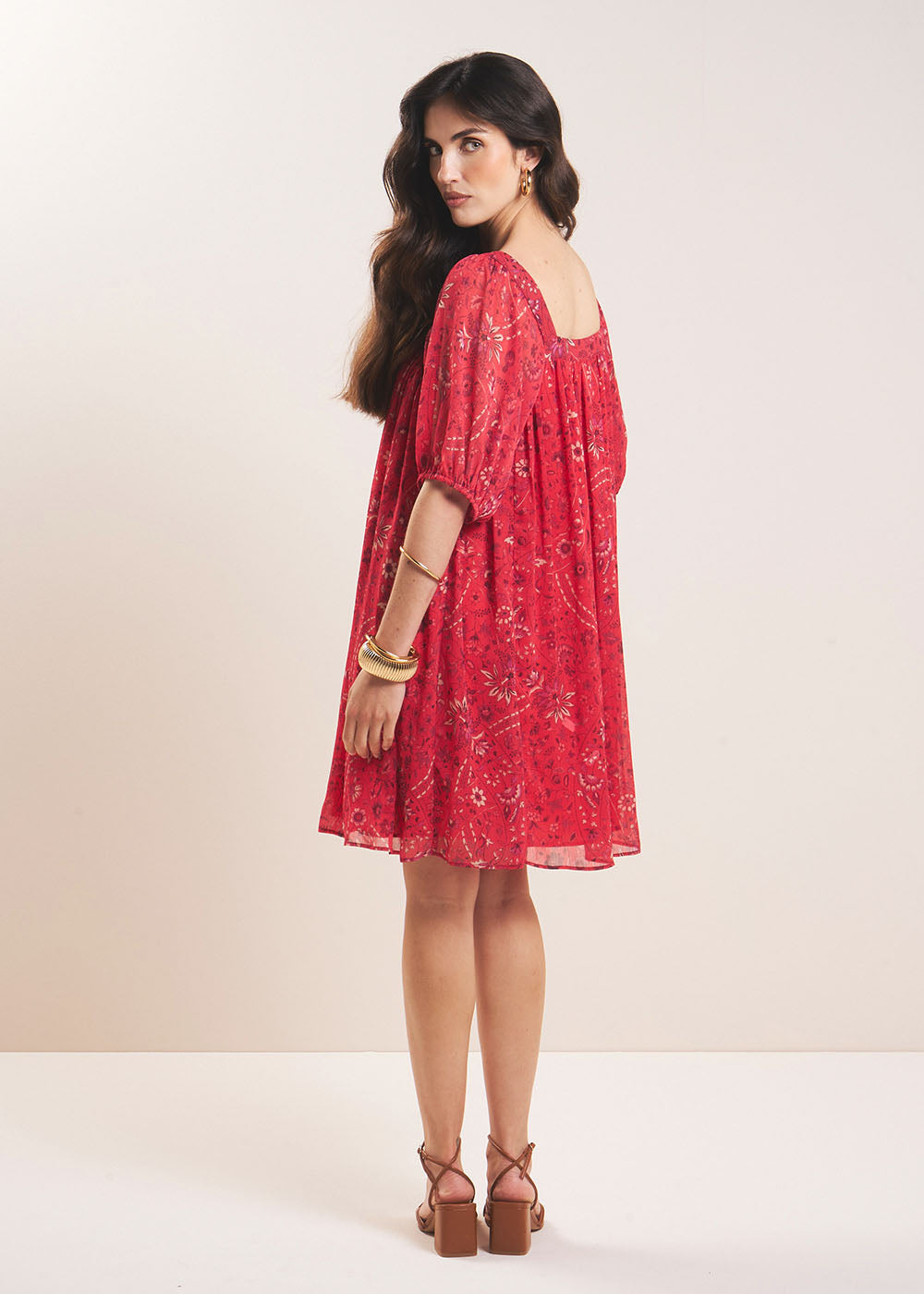 Valentina - Vestido corto estampado