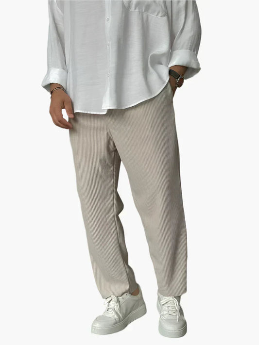 Sergio - Pantalones plisados de corte «Relax Fit» para hombre