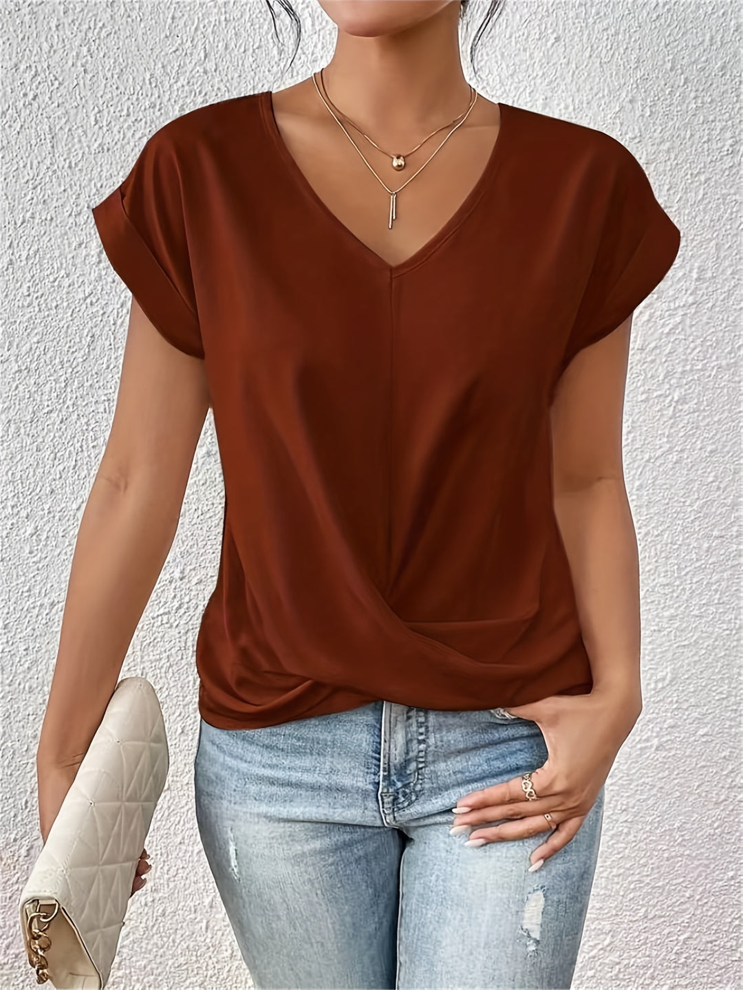 Tina - Cómoda camiseta con cuello en V