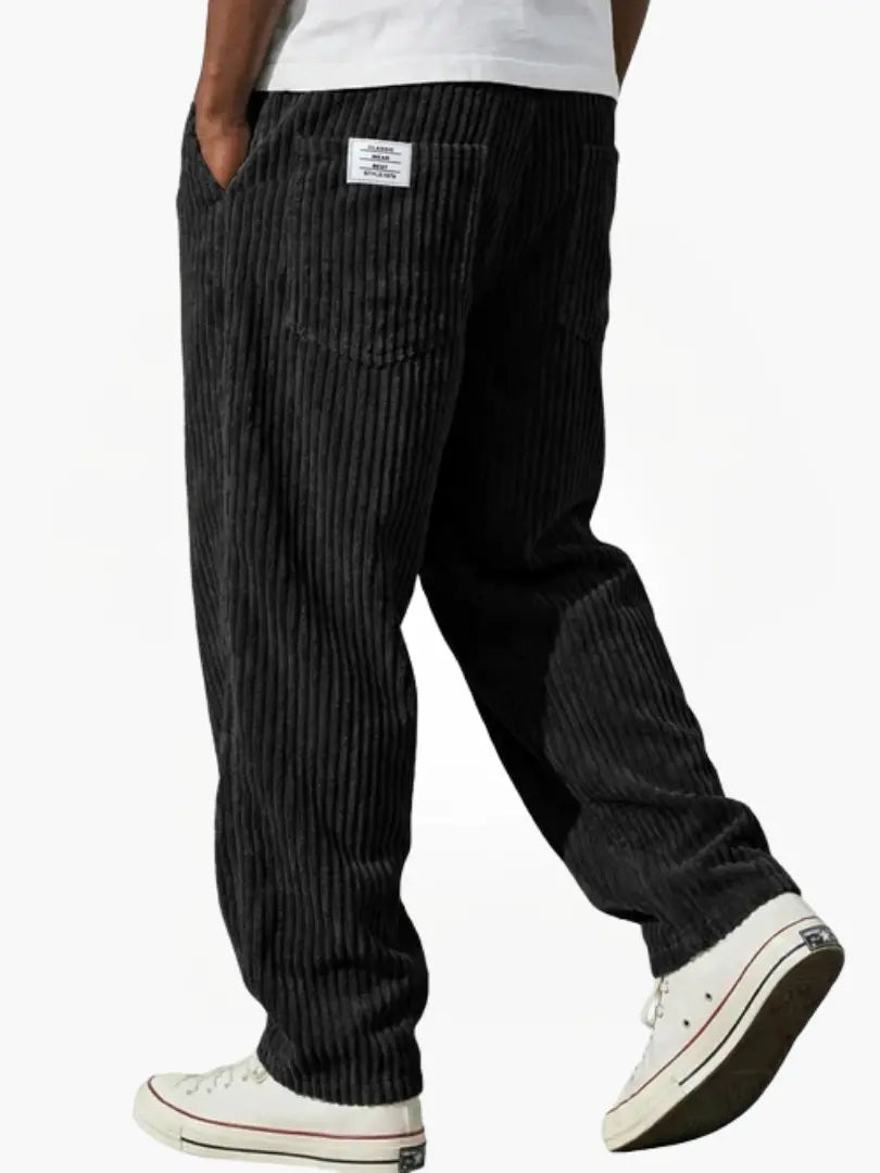 Pepe - Pantalones de pana para hombre con cintura elástica