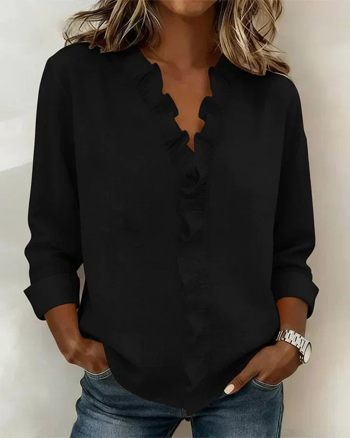 Vanesa - Blusa elegante con cuello en V