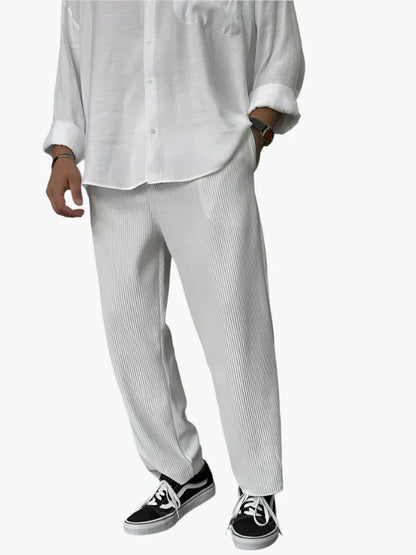 Sergio - Pantalones plisados de corte «Relax Fit» para hombre