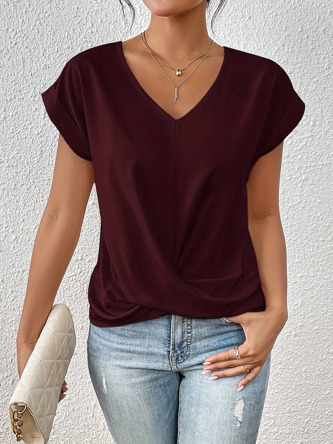 Tina - Cómoda camiseta con cuello en V