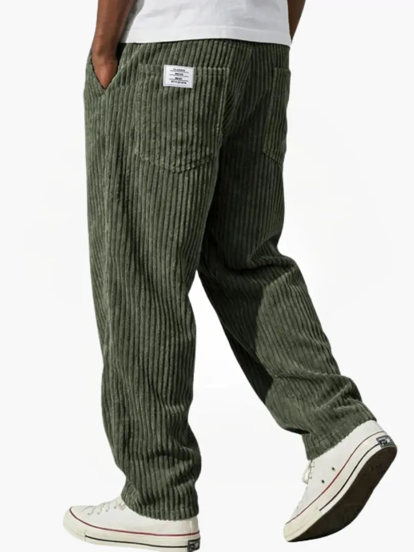 Pepe - Pantalones de pana para hombre con cintura elástica