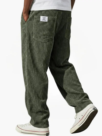 Pepe - Pantalones de pana para hombre con cintura elástica